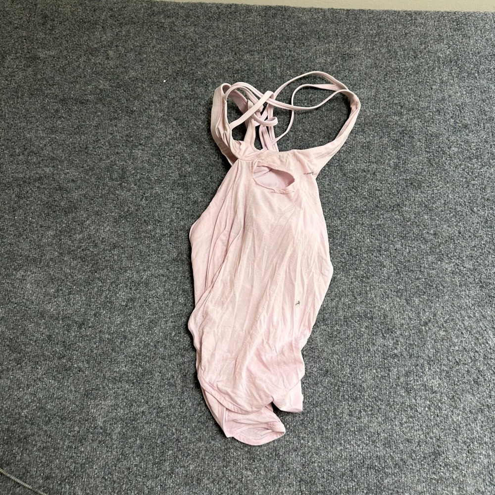 Lululemon Tank Top Womens Size 4 Pink Strappy Back Yoga Athletic Lightweight